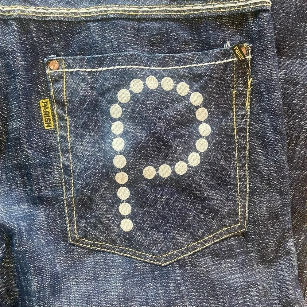 Parish Health Wealth &Wisdom Men’s Jeans Size 38 Dark Wash Button Fly Streetwear